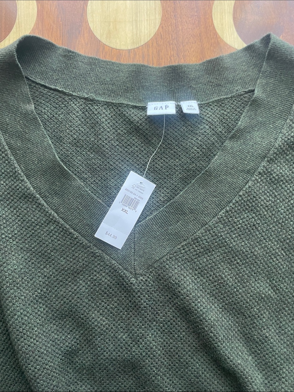 Dark Green V Neck Sweater